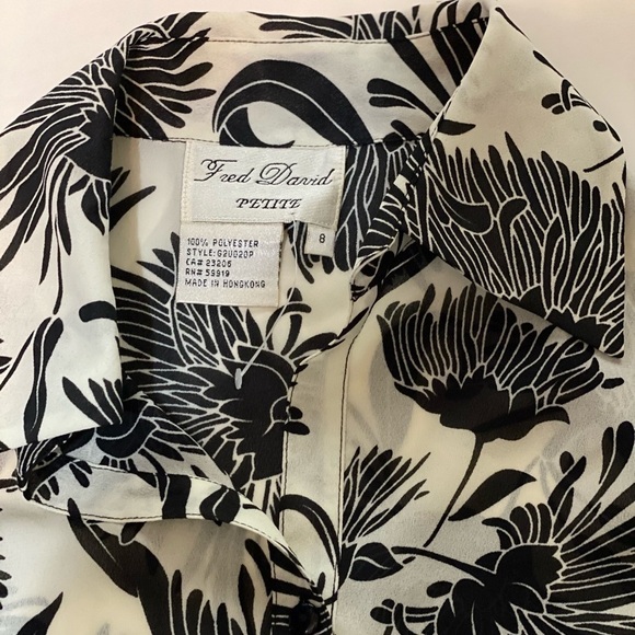 Fred David Women's Blouse size 8P Vintage - Picture 2 of 10